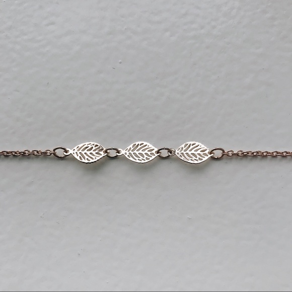Leaf Bracelet Rose Gold 9” - Picture 2 of 6